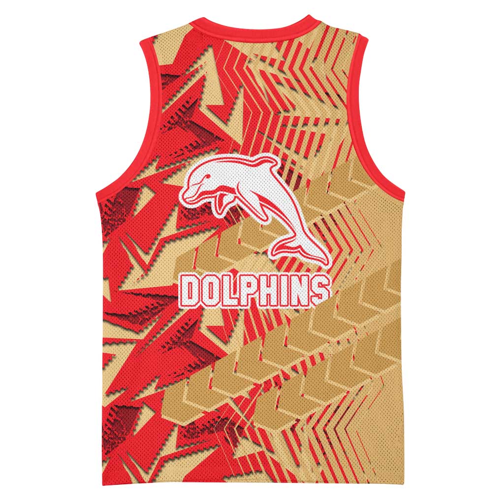 Dolphins Rugby Basketball Jersey Fierce Mascot Geometric Tribal Art