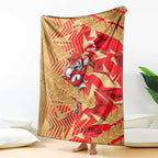 Dolphins Rugby Blanket Fierce Mascot Geometric Tribal Art