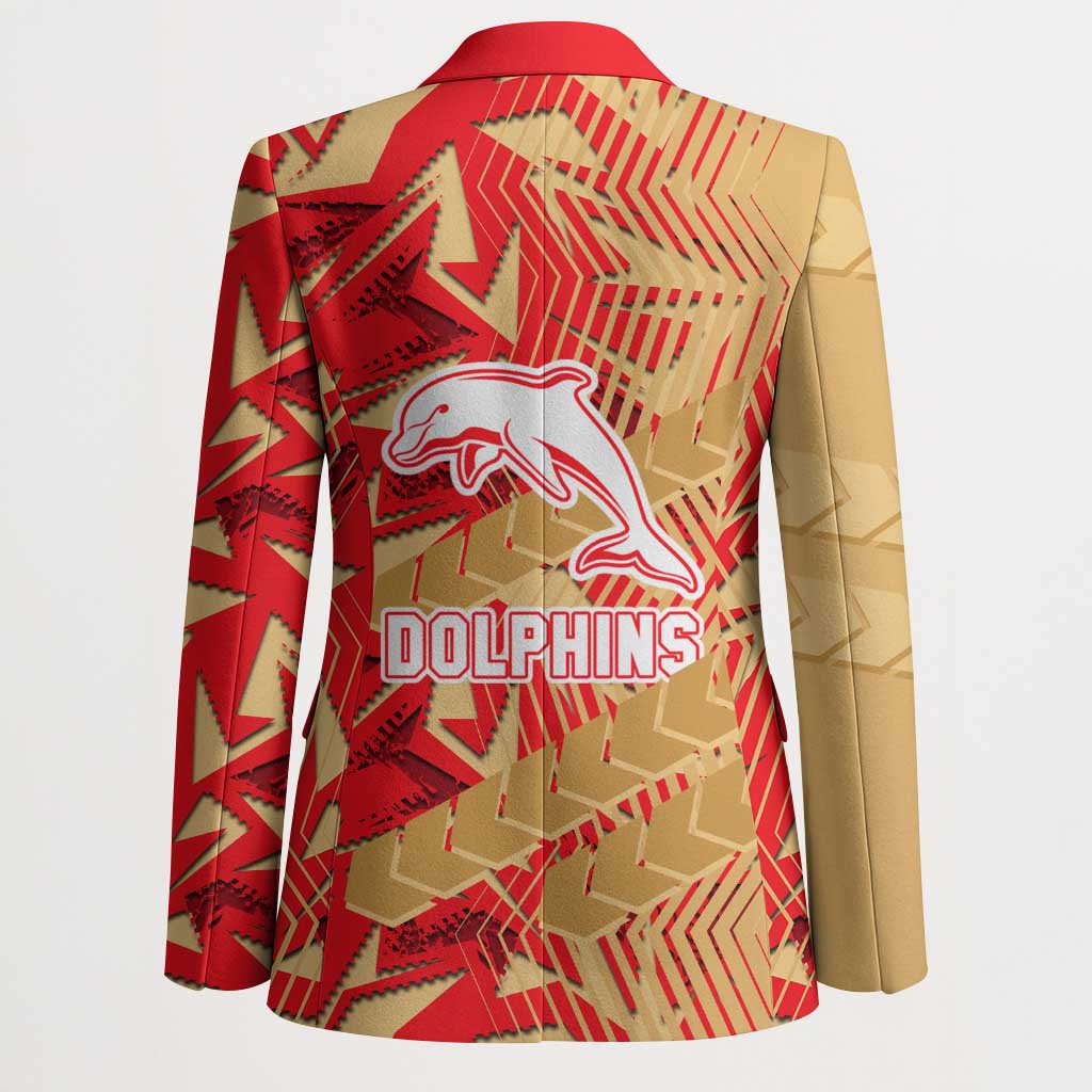 Dolphins Rugby Blazer Fierce Mascot Geometric Tribal Art