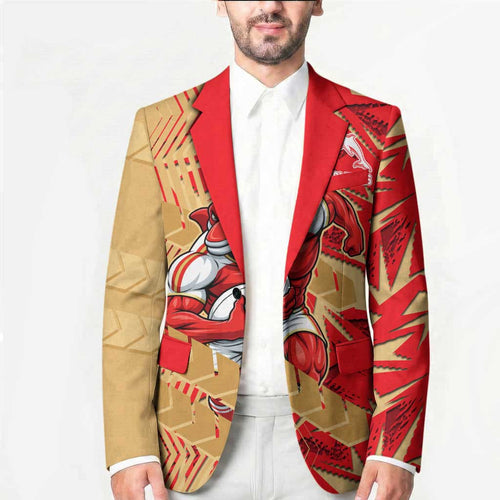 Dolphins Rugby Blazer Fierce Mascot Geometric Tribal Art