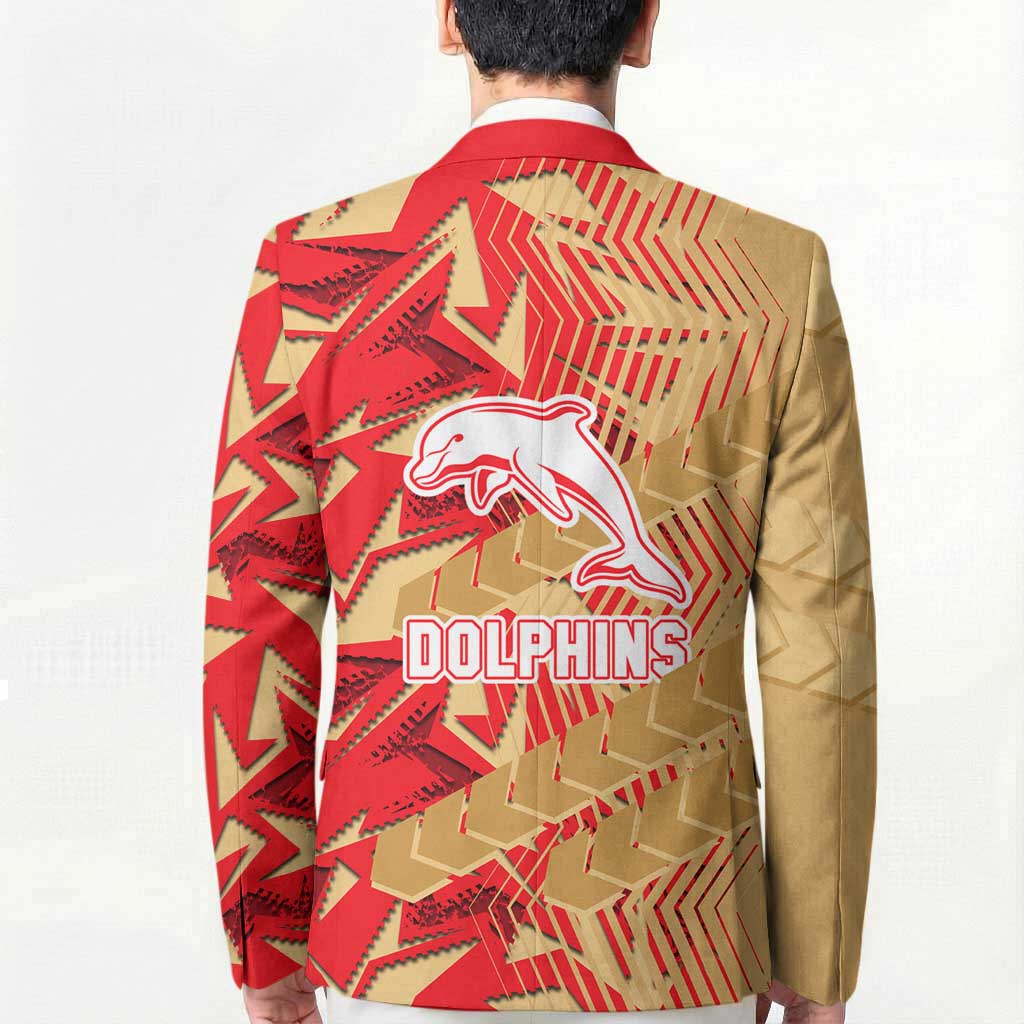 Dolphins Rugby Blazer Fierce Mascot Geometric Tribal Art
