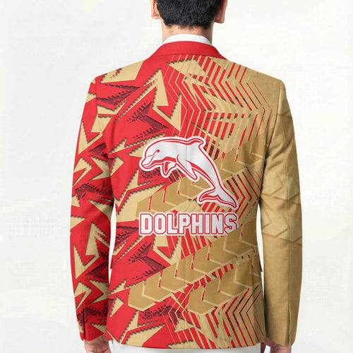 Dolphins Rugby Blazer Fierce Mascot Geometric Tribal Art