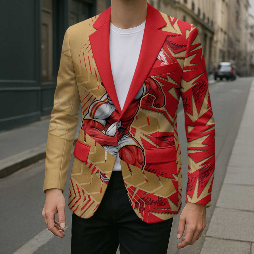 Dolphins Rugby Blazer Fierce Mascot Geometric Tribal Art