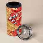 Dolphins Rugby 4 in 1 Can Cooler Tumbler Fierce Mascot Geometric Tribal Art