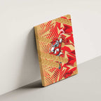 Dolphins Rugby Canvas Wall Art Fierce Mascot Geometric Tribal Art
