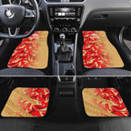 Dolphins Rugby Car Mats Fierce Mascot Geometric Tribal Art