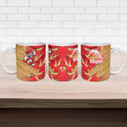 Dolphins Rugby Ceramic Mug Fierce Mascot Geometric Tribal Art