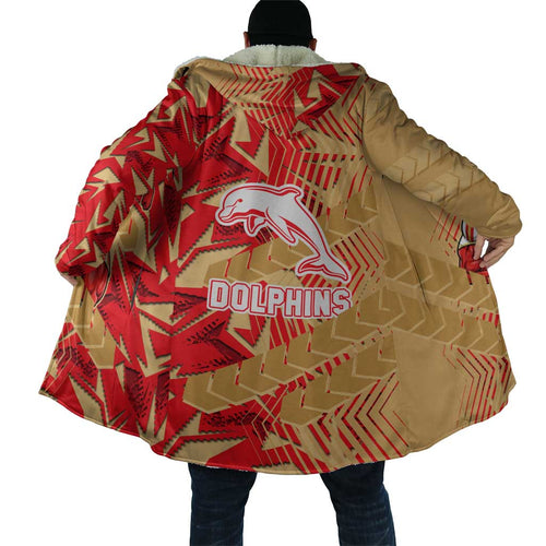 Dolphins Rugby Cloak Fierce Mascot Geometric Tribal Art