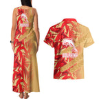 Dolphins Rugby Couples Matching Tank Maxi Dress and Hawaiian Shirt Fierce Mascot Geometric Tribal Art