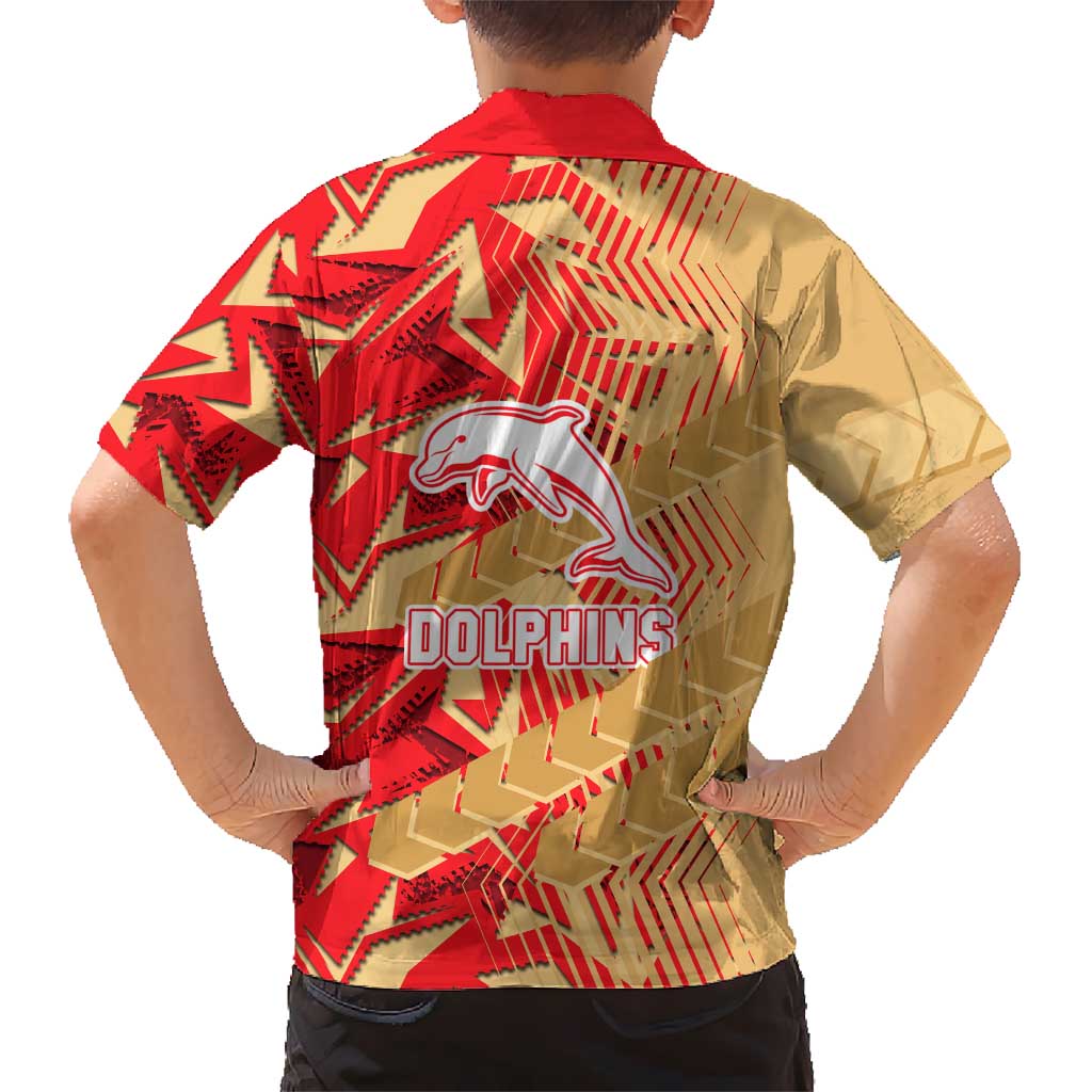 Dolphins Rugby Family Matching Summer Maxi Dress and Hawaiian Shirt Fierce Mascot Geometric Tribal Art