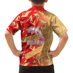 Dolphins Rugby Family Matching Summer Maxi Dress and Hawaiian Shirt Fierce Mascot Geometric Tribal Art