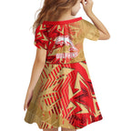 Dolphins Rugby Family Matching Summer Maxi Dress and Hawaiian Shirt Fierce Mascot Geometric Tribal Art