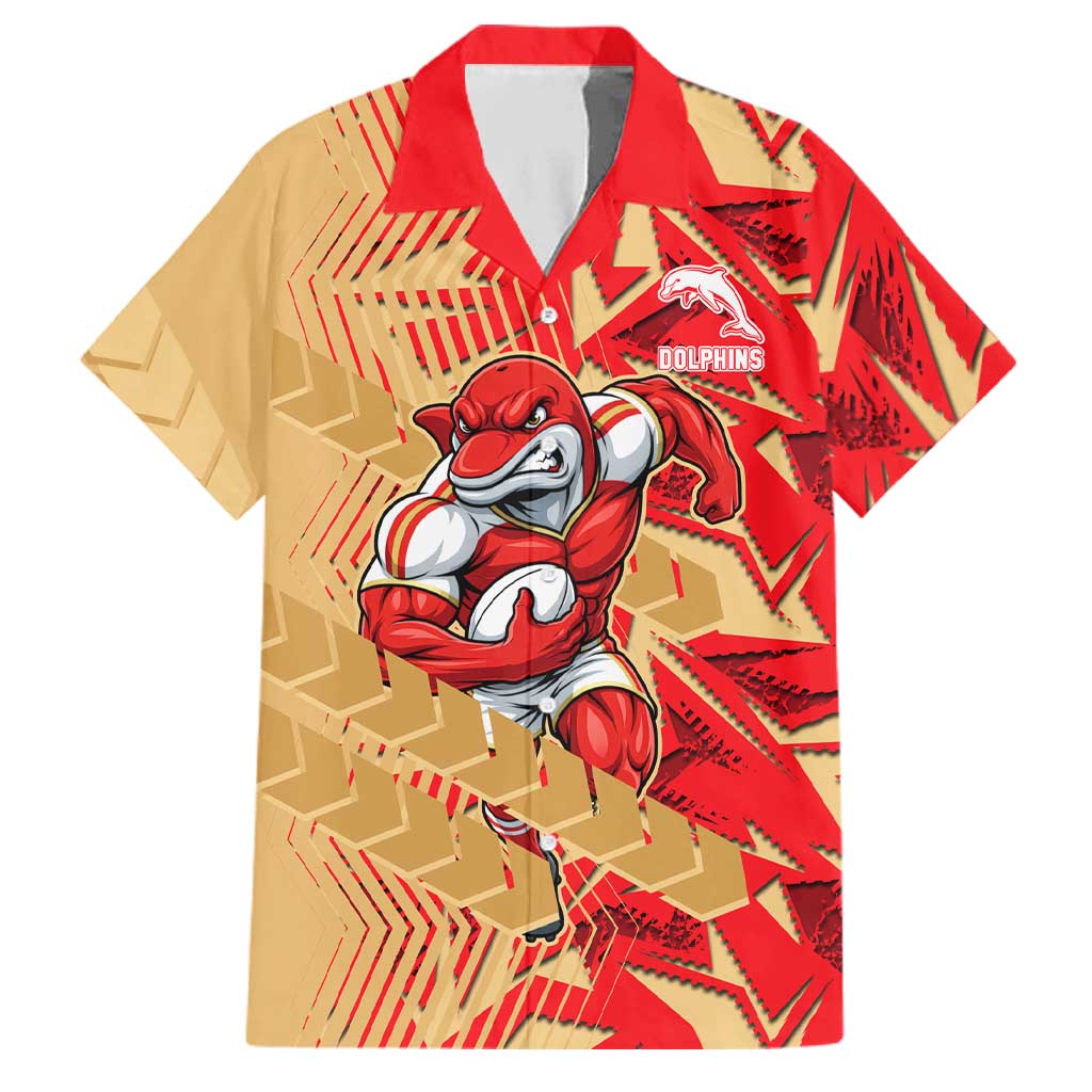 Dolphins Rugby Family Matching Summer Maxi Dress and Hawaiian Shirt Fierce Mascot Geometric Tribal Art