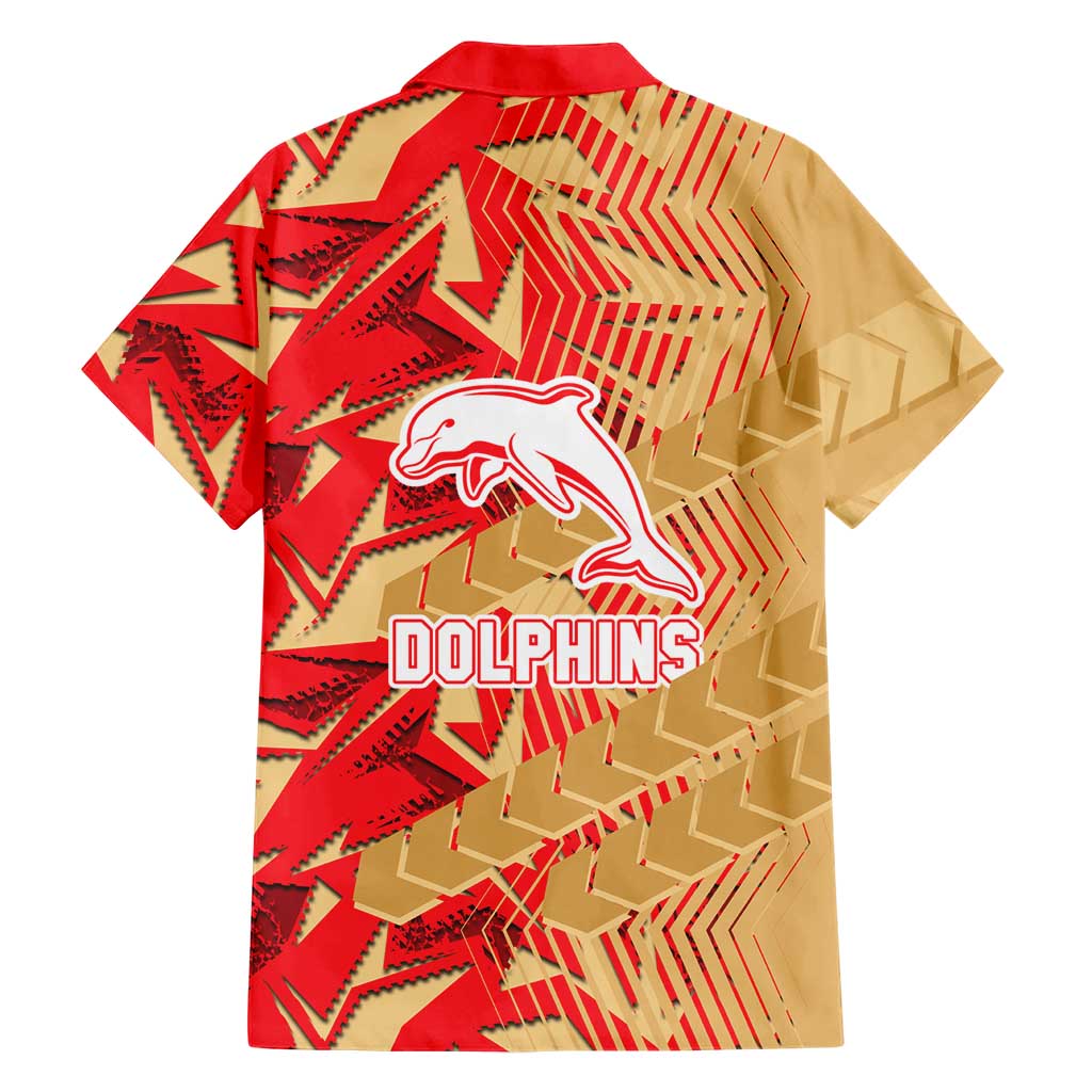 Dolphins Rugby Family Matching Summer Maxi Dress and Hawaiian Shirt Fierce Mascot Geometric Tribal Art