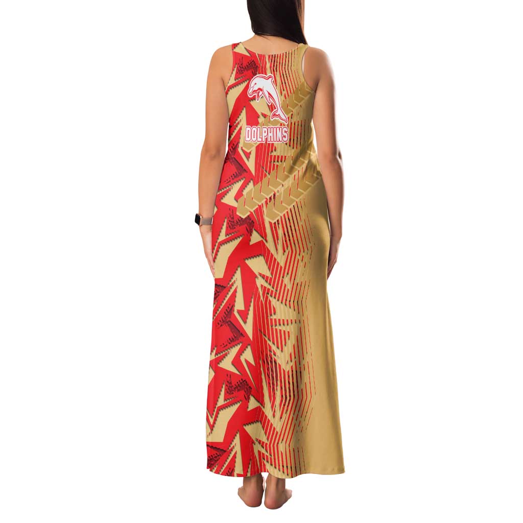 Dolphins Rugby Family Matching Tank Maxi Dress and Hawaiian Shirt Fierce Mascot Geometric Tribal Art
