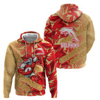 Dolphins Rugby Hoodie Fierce Mascot Geometric Tribal Art