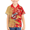Dolphins Rugby Kid Hawaiian Shirt Fierce Mascot Geometric Tribal Art