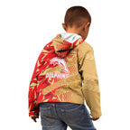 Dolphins Rugby Kid Hoodie Fierce Mascot Geometric Tribal Art