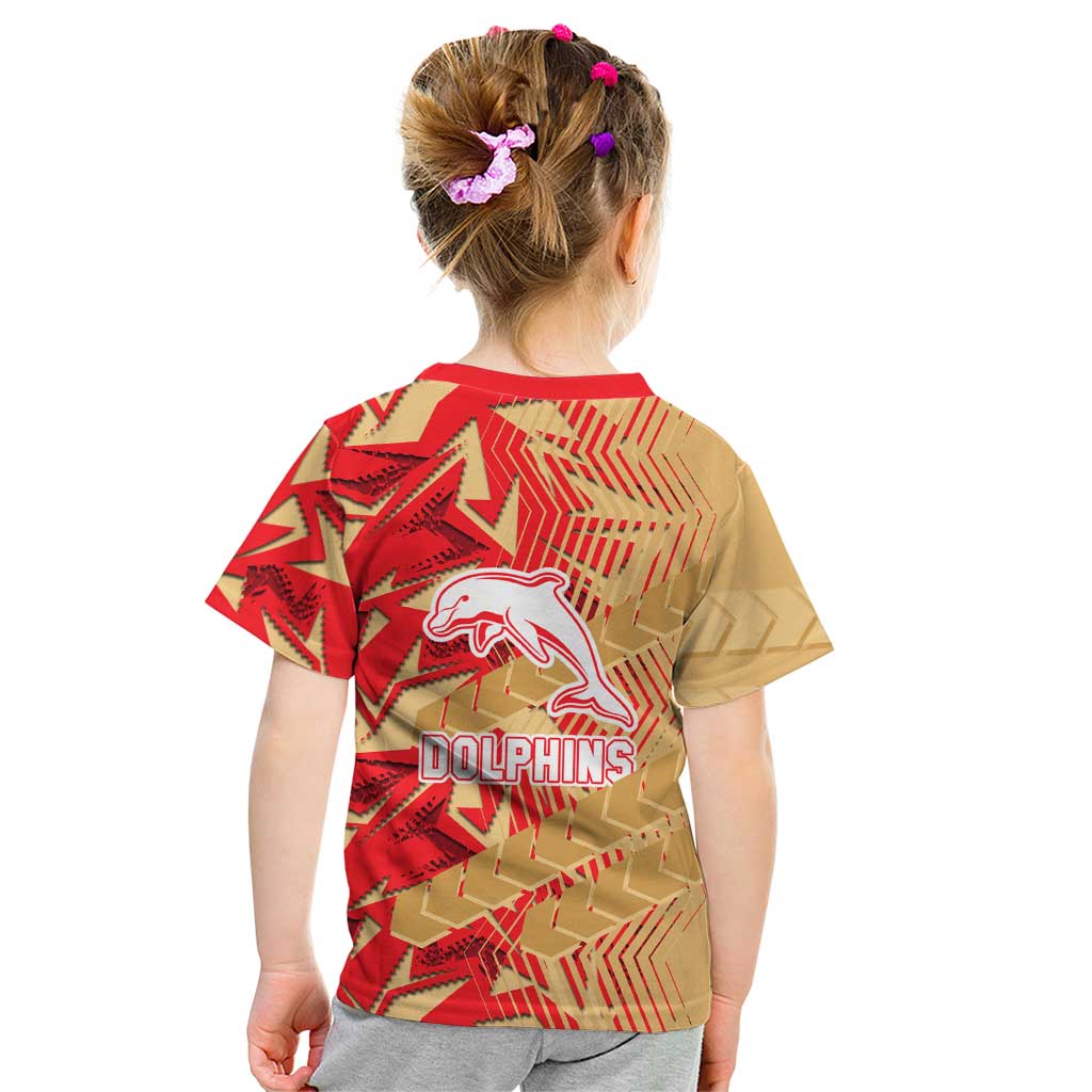 Dolphins Rugby Kid T Shirt Fierce Mascot Geometric Tribal Art