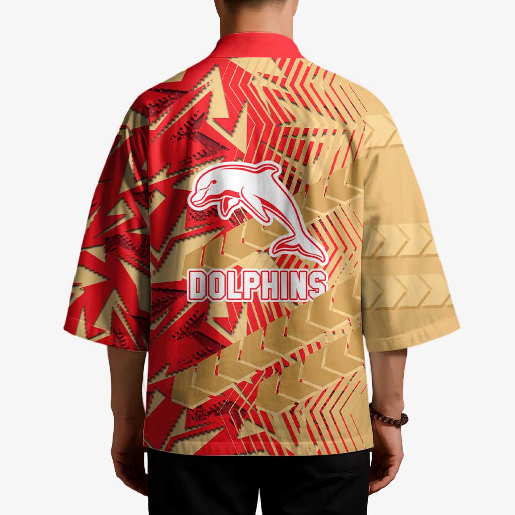 Dolphins Rugby Kimono Fierce Mascot Geometric Tribal Art