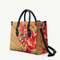 Dolphins Rugby Leather Bag Fierce Mascot Geometric Tribal Art