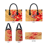 Dolphins Rugby Leather Bag Fierce Mascot Geometric Tribal Art