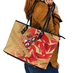 Dolphins Rugby Leather Tote Bag Fierce Mascot Geometric Tribal Art