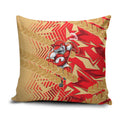 Dolphins Rugby Pillow Cover Fierce Mascot Geometric Tribal Art