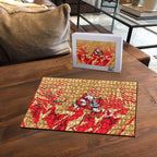 Dolphins Rugby Puzzle Fierce Mascot Geometric Tribal Art