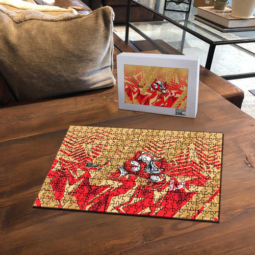 Dolphins Rugby Puzzle Fierce Mascot Geometric Tribal Art