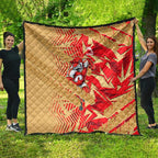 Dolphins Rugby Quilt Fierce Mascot Geometric Tribal Art