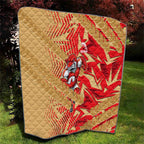 Dolphins Rugby Quilt Fierce Mascot Geometric Tribal Art