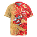 Dolphins Rugby Rugby Jersey Fierce Mascot Geometric Tribal Art
