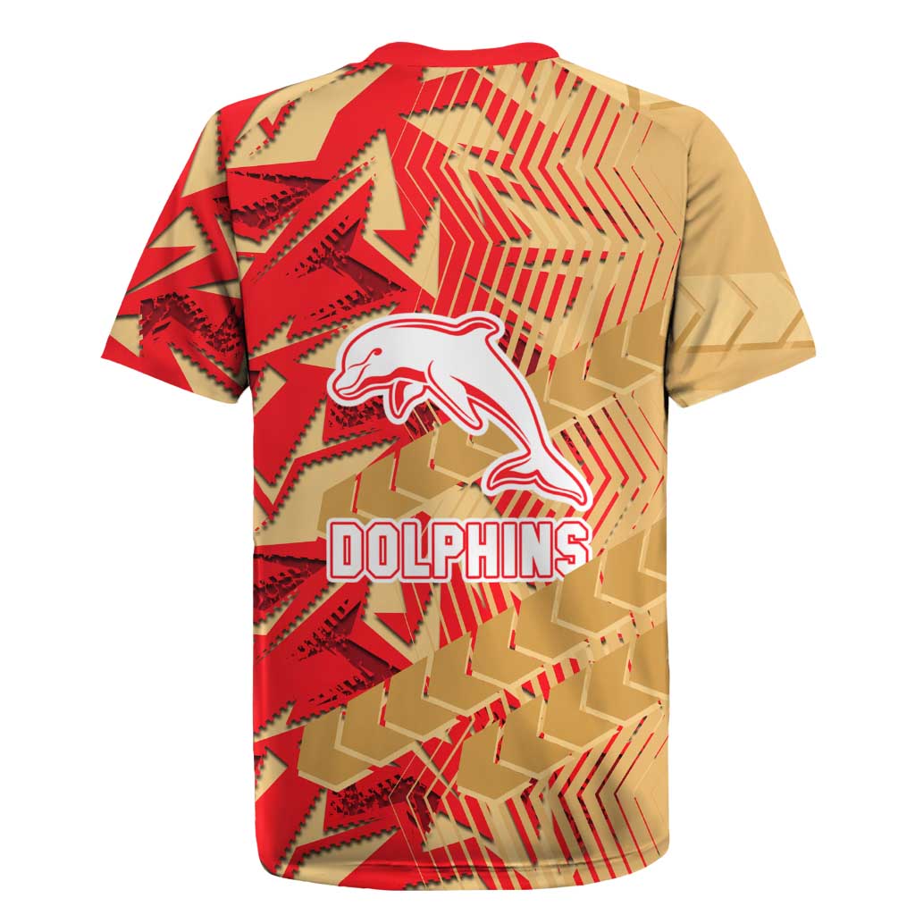 Dolphins Rugby Rugby Jersey Fierce Mascot Geometric Tribal Art