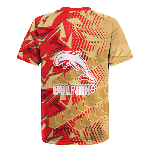 Dolphins Rugby Rugby Jersey Fierce Mascot Geometric Tribal Art