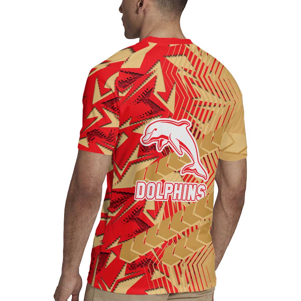 Dolphins Rugby Rugby Jersey Fierce Mascot Geometric Tribal Art
