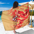 Dolphins Rugby Sarong Fierce Mascot Geometric Tribal Art