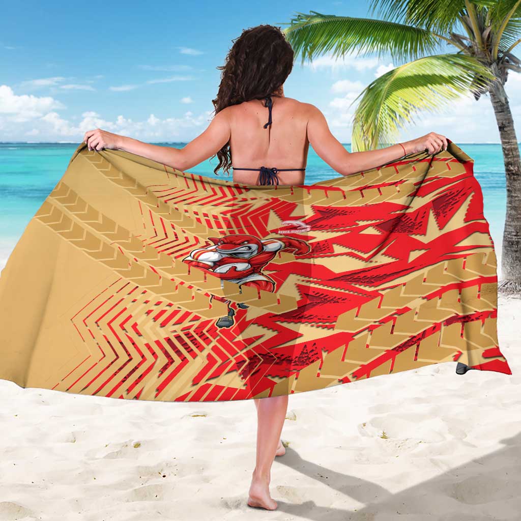 Dolphins Rugby Sarong Fierce Mascot Geometric Tribal Art