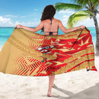 Dolphins Rugby Sarong Fierce Mascot Geometric Tribal Art