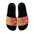 Dolphins Rugby Slide Sandals Fierce Mascot Geometric Tribal Art