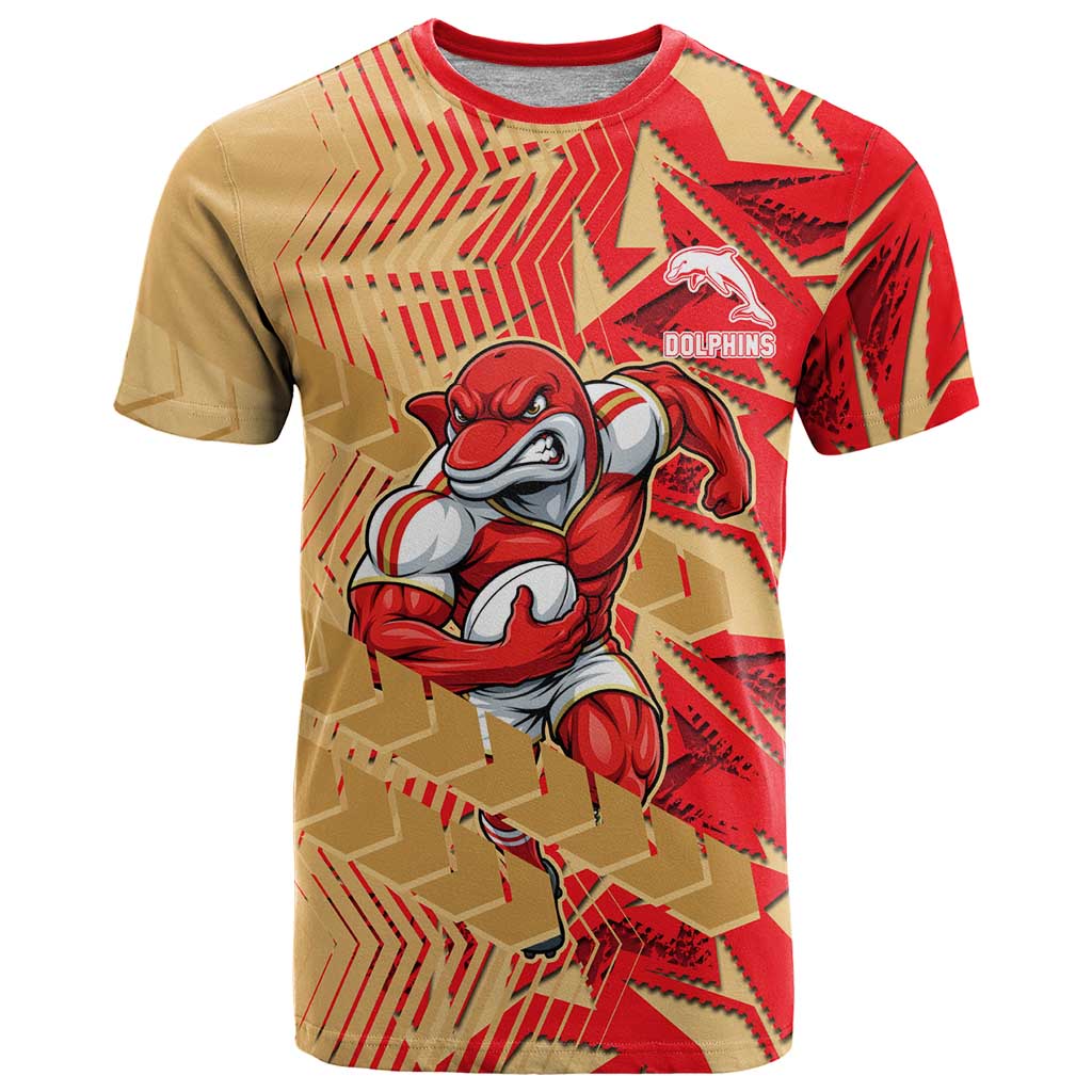 Dolphins Rugby T Shirt Fierce Mascot Geometric Tribal Art