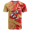 Dolphins Rugby T Shirt Fierce Mascot Geometric Tribal Art