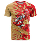 Dolphins Rugby T Shirt Fierce Mascot Geometric Tribal Art