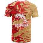 Dolphins Rugby T Shirt Fierce Mascot Geometric Tribal Art