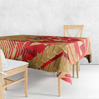 Dolphins Rugby Tablecloth Fierce Mascot Geometric Tribal Art