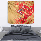 Dolphins Rugby Tapestry Fierce Mascot Geometric Tribal Art