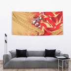 Dolphins Rugby Tapestry Fierce Mascot Geometric Tribal Art