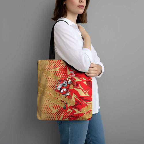 Dolphins Rugby Tote Bag Fierce Mascot Geometric Tribal Art