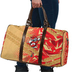 Dolphins Rugby Travel Bag Fierce Mascot Geometric Tribal Art