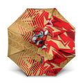 Dolphins Rugby Umbrella Fierce Mascot Geometric Tribal Art